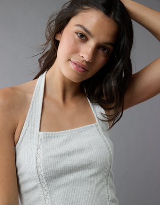AE Lace Halter Tank Top