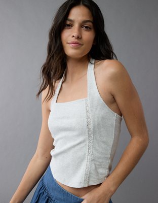 AE Lace Halter Tank Top