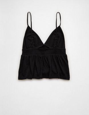 AE Sunchaser Smocked Babydoll Tank Top