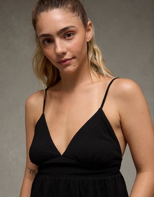 AE Sunchaser Smocked Babydoll Tank Top