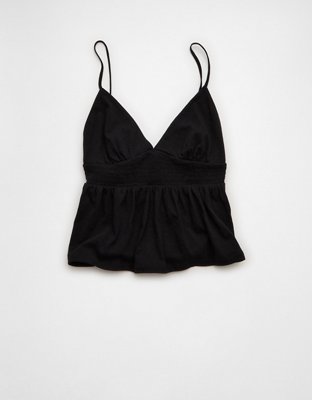 AE Sunchaser Smocked Babydoll Tank Top