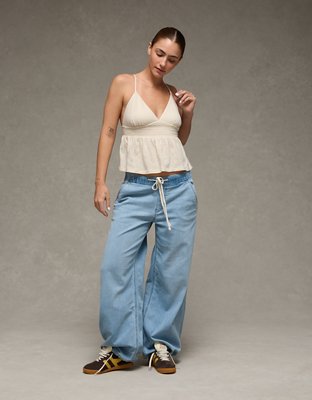 AE Sunchaser Smocked Babydoll Tank Top