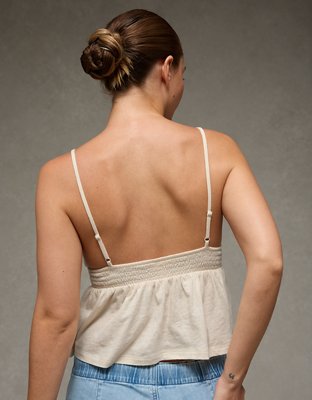 AE Sunchaser Smocked Babydoll Tank Top