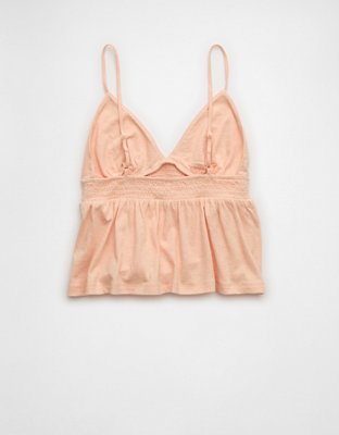 AE Sunchaser Smocked Babydoll Tank Top