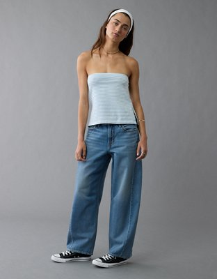 Aerie Off-Duty Poplin Tie Front Tank Top