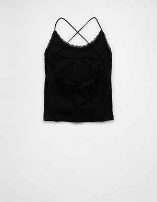 AE Strappy Go Lucky Cropped Lace Tank Top