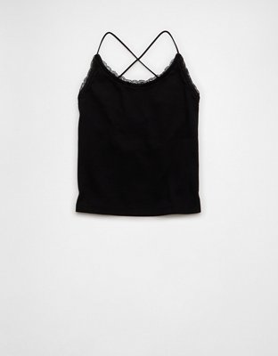 AE Strappy Go Lucky Cropped Lace Tank Top