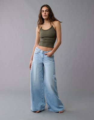 AE Strappy Go Lucky Cropped Lace Tank Top