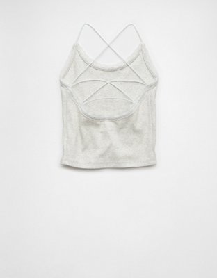 AE Strappy Go Lucky Cropped Lace Tank Top