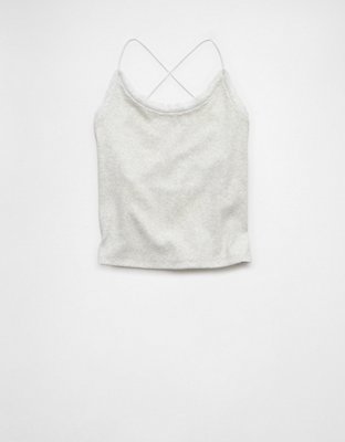 AE Strappy Go Lucky Cropped Lace Tank Top
