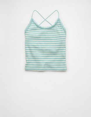 AE Strappy Go Lucky Cropped Lace Tank Top