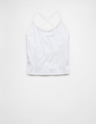 AE Strappy Go Lucky Cropped Lace Tank Top