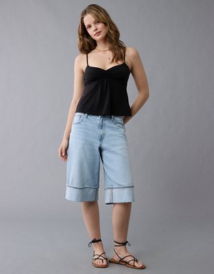 AE Cinched Sweetheart Babydoll Tank Top