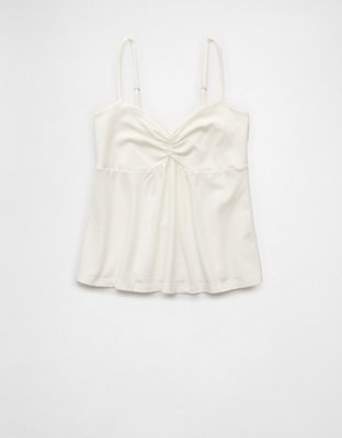 AE Cinched Sweetheart Babydoll Tank Top
