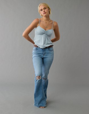 AE Cinched Sweetheart Babydoll Tank Top