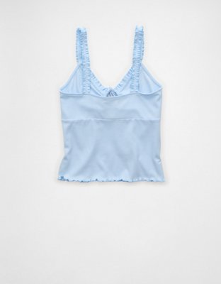 AE Flutter Strap Tie-Front Tank Top