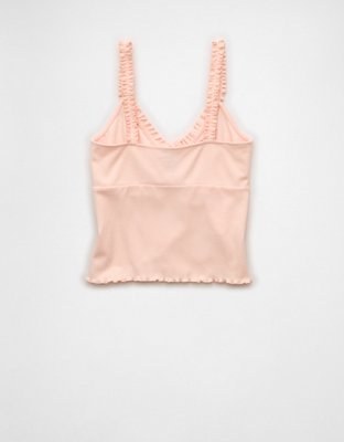 AE Flutter Strap Tie-Front Tank Top