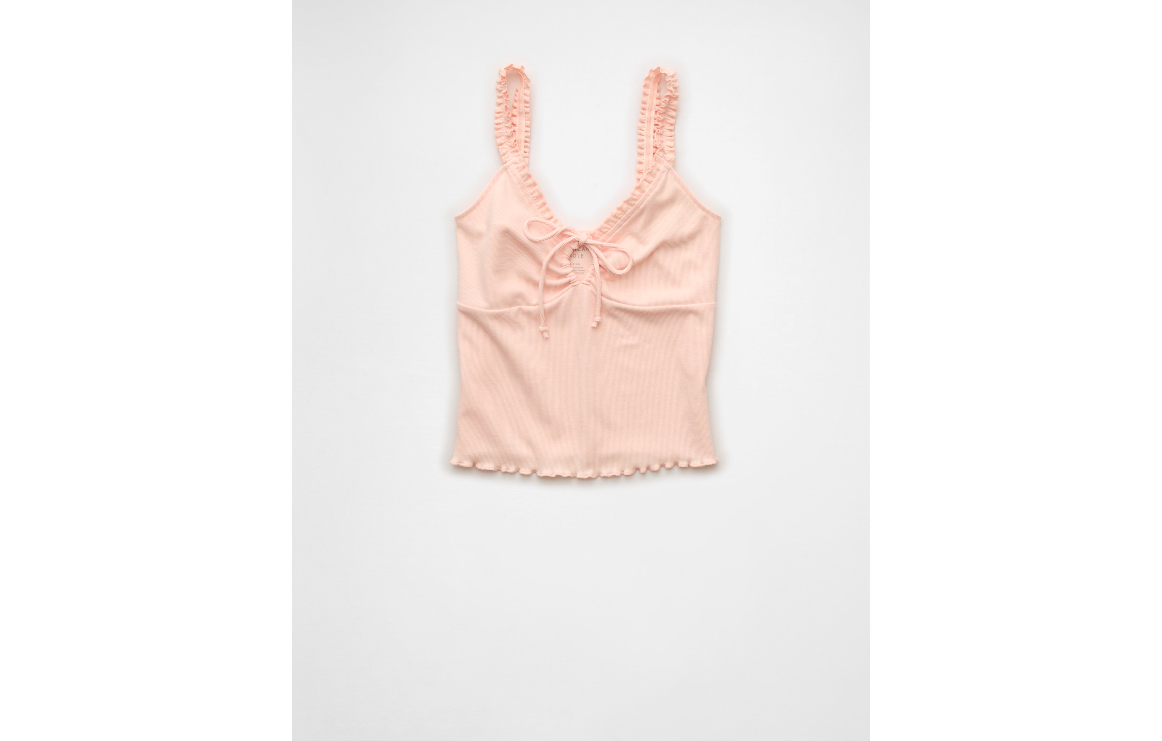 AE Flutter Strap Tie-Front Tank Top