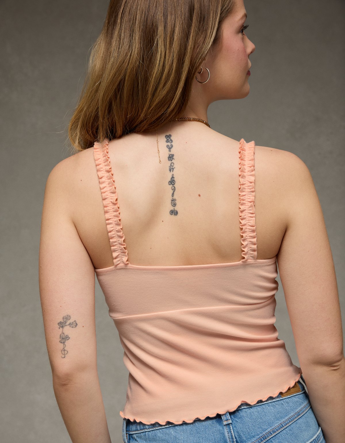 AE Flutter Strap Tie-Front Tank Top - image 3