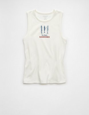 AE Boyfriend Food Graphic Muscle Tank Top