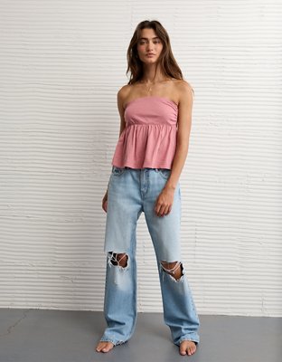 AE Sunchaser Knit Babydoll Tube Top