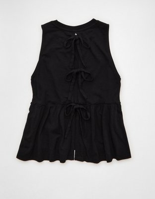 AE Sunchaser Tie-Back Babydoll Tank Top