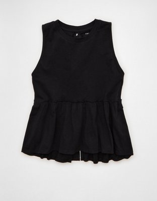 AE Sunchaser Tie-Back Babydoll Tank Top | American Eagle