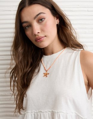 AE Sunchaser Tie-Back Babydoll Tank Top | American Eagle