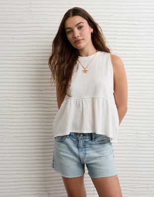 AE Sunchaser Tie-Back Babydoll Tank Top