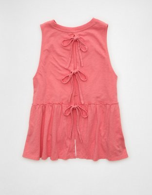 AE Sunchaser Tie-Back Babydoll Tank Top