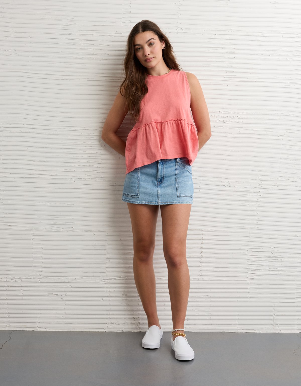 AE Sunchaser Tie-Back Babydoll Tank Top - image 5