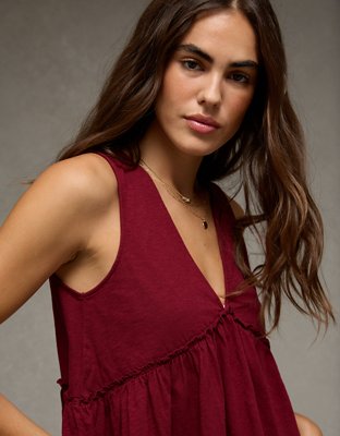 AE Sunchaser Knit V-Neck Swing Tank Top