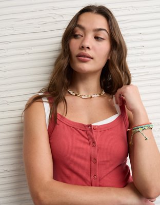 AE Button-Up Tank Top | American Eagle