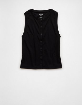 トップス Winged Strap Bow Tank Top レディース】Soft Cotton Rib Rhinestone Butterfly Tank Top