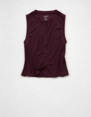 AE Button-Up Tank Top
