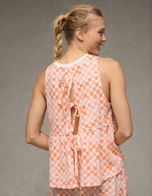AE Sunchaser Tie-Back Babydoll Tank Top | American Eagle