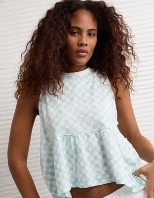 AE Sunchaser Tie-Back Babydoll Tank Top