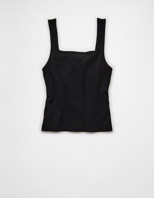 AE Square Neck Button-Up Tank Top