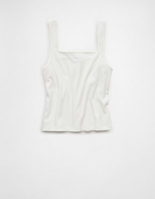 AE Square Neck Button-Up Tank Top