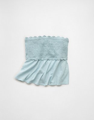AE Sunchaser Crochet Babydoll Tube Top