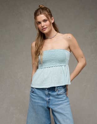 AE Sunchaser Crochet Babydoll Tube Top
