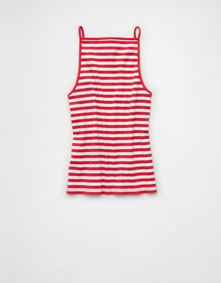 AE Apron-Neck Graphic Tank Top
