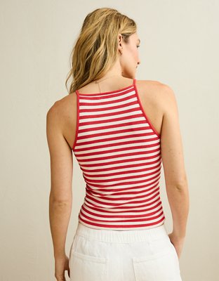 AE Apron-Neck Graphic Tank Top