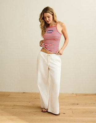 AE Apron-Neck Graphic Tank Top