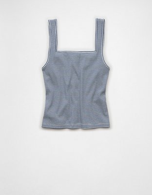 AE Square Neck Button-Up Tank Top