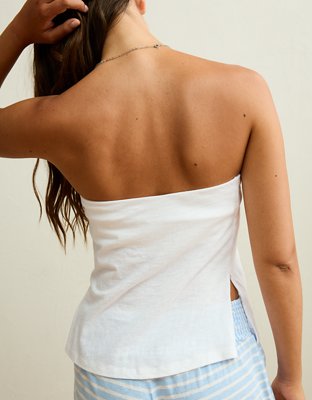 AE Sunchaser Side-Slit Babydoll Tube Top | American Eagle