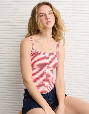 AE Button-Up Tank Top from American Eagle - $11.99