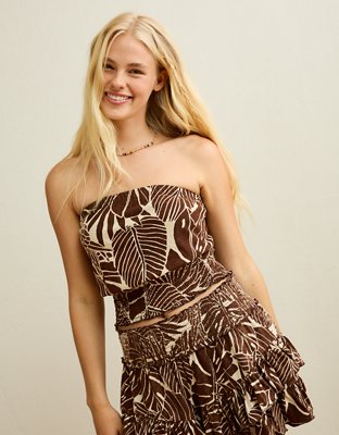 AE Sunchaser Cropped Bubble Tube Top