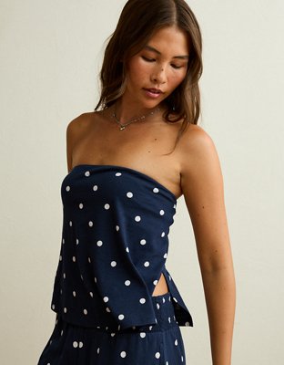 AE Sunchaser Side-Slit Babydoll Tube Top | American Eagle