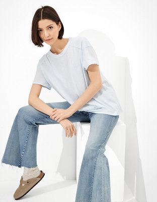 Женские футболки American Eagle AE Oversized Raglan T-Shirt — фото 4